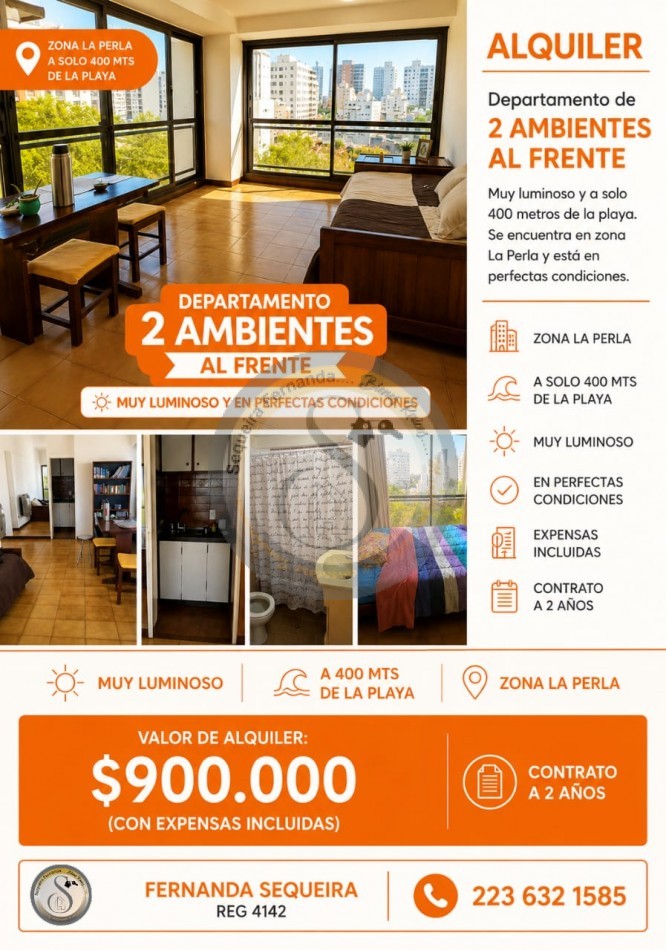 Departamento 2 amb luminoso al frente